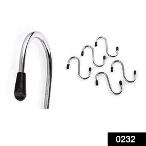 0232 Heavy Duty S-Shaped Stainless Steel Hanging Hooks - 5 pcs