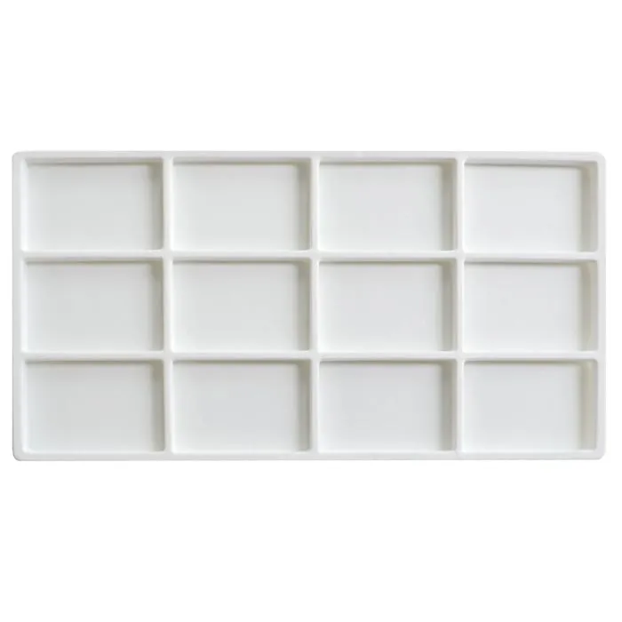 12-Compartment Inserts for Full-Size Utility Trays in White, 14.13" L x 7.63" W