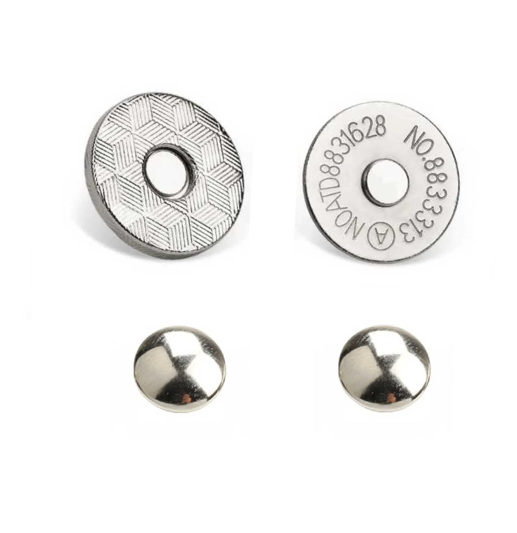 18x2mm Double Rivet Magnetic Snaps (50-sets)