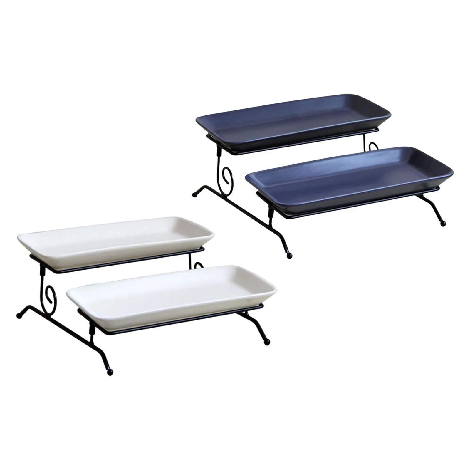 2 Layer Serving Platter for Buffet and Desserts