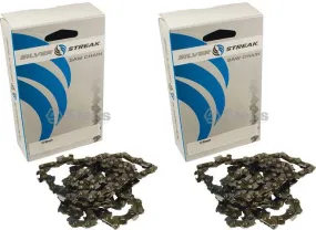 2 Pack Stens 094-3557 Chain Pre-Cut Loop 55 DL 3/8" LP .050 S-Chisel Standard