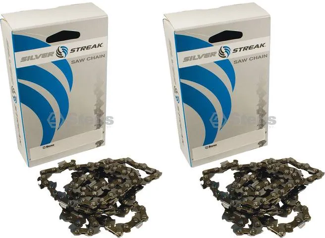 2 Pack Stens 094-3557 Chain Pre-Cut Loop 55 DL 3/8" LP .050 S-Chisel Standard