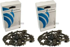 2 Pack Stens 096-5817 Chain Pre-Cut Loop 81 DL .325" .063 S-Chisel Standard