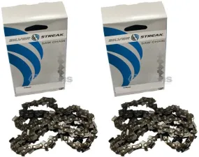 2 Pack Stens 099-3727 Chain Pre-Cut Loop 72 DL .325" .050 Chisel Standard
