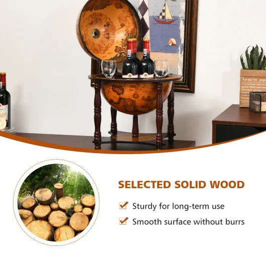 23 Inch Globe Wine Bar Stand for Dining Room and Living Room-Coffee