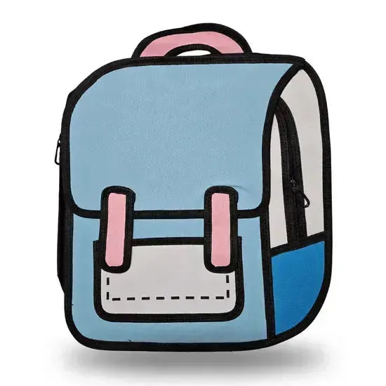 2D Cartoon Drawing Backpack