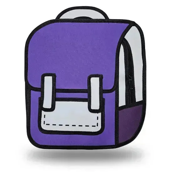 2D Cartoon Drawing Backpack