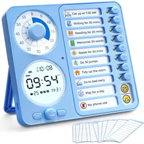 3-in-1 Visual Timer & ADHD Timer for Kids/Adults, Task Timer & Digital Planner ADHD Tools for Kids, Silent Timer with to Do List Planning Board for Schedules, School Classroom, Homework