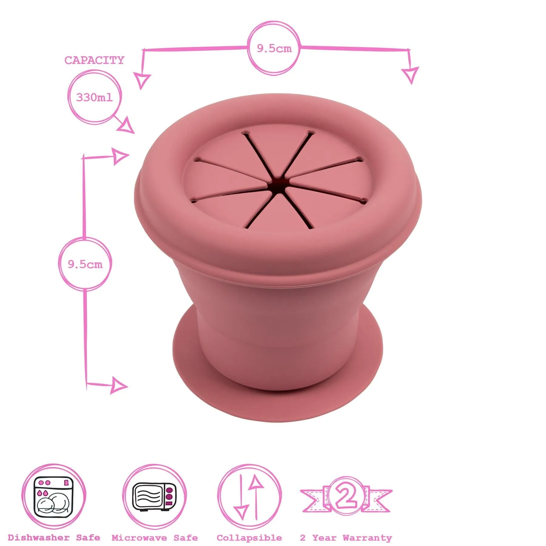 330ml Silicone Baby Suction Snack Pot - By Tiny Dining