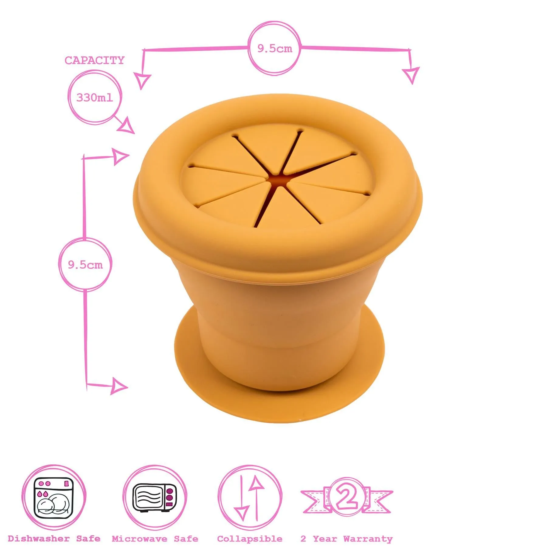 330ml Silicone Baby Suction Snack Pot - By Tiny Dining