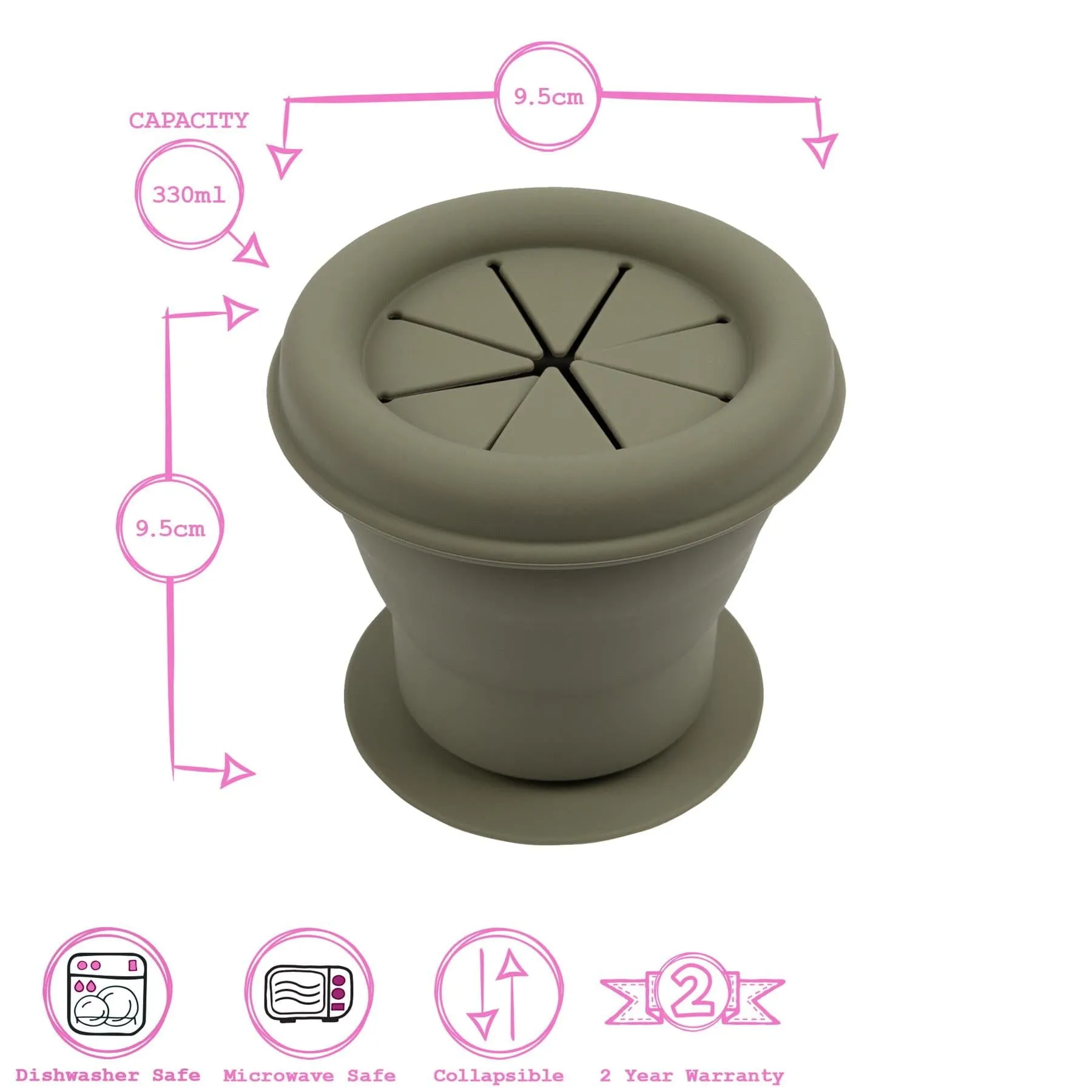 330ml Silicone Baby Suction Snack Pot - By Tiny Dining