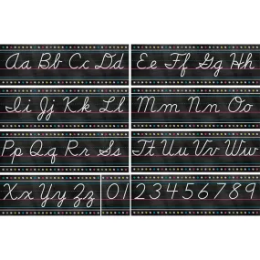 #37637 CHALKBOARD BRIGHTS CURSIVE WRITING BULLETIN BOARD