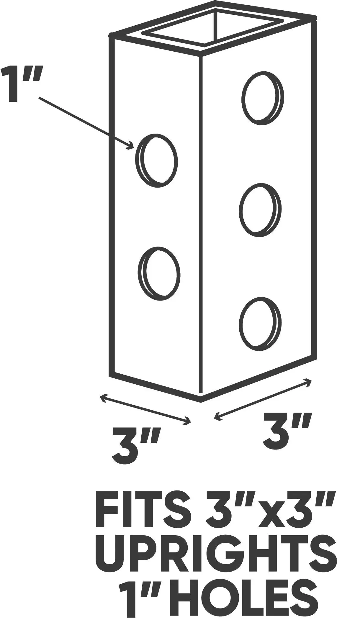 3x3 Fringe Sport Rack Storage Shelf