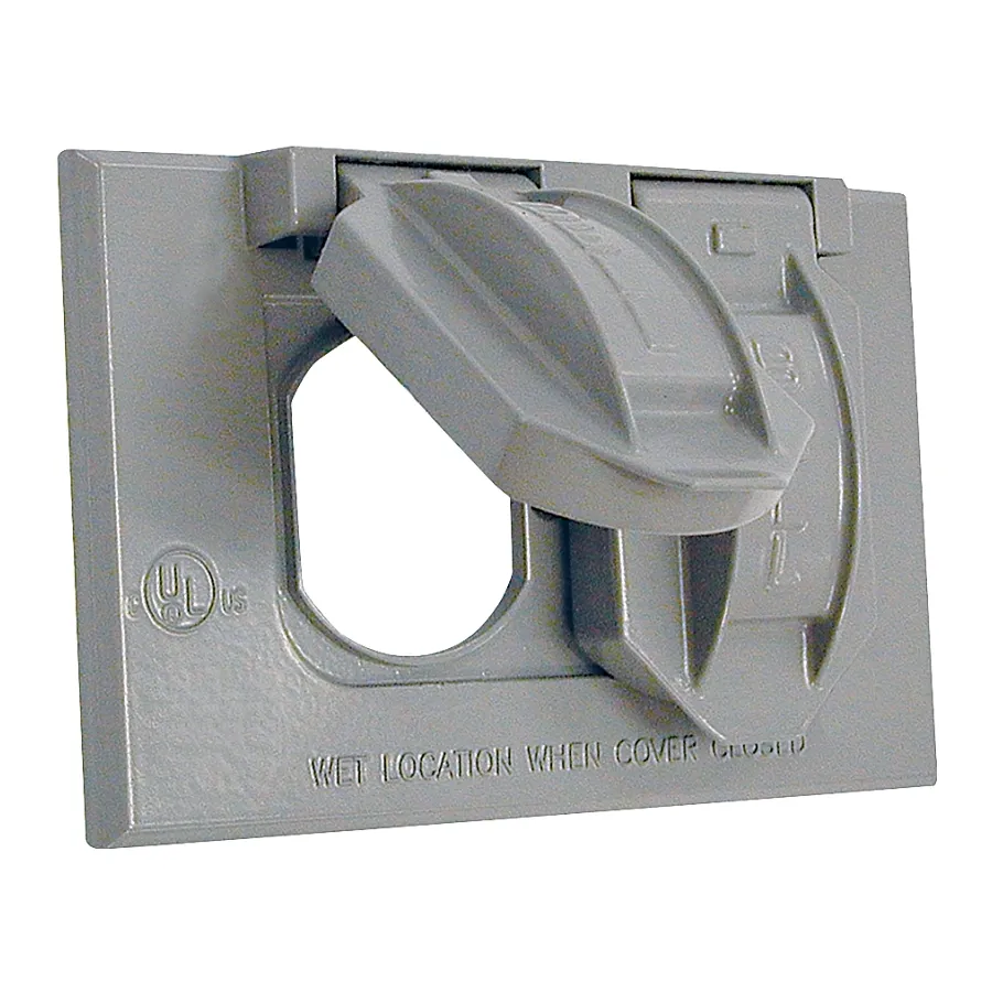 4-9/16"x2-3/4" Weatherproof Drevice Box Cover, Grey