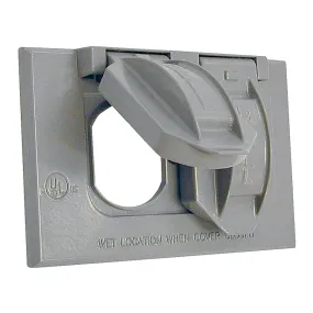 4-9/16"x2-3/4" Weatherproof Drevice Box Cover, Grey