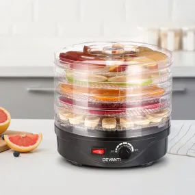 5-Tray Adjustable Food Dehydrator, Transparent Lid, Devanti