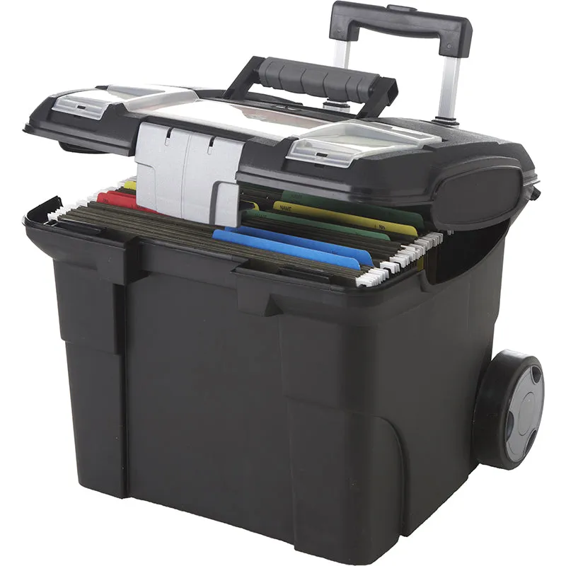 #57247 STOREX PORTABLE FILE BOX ON WHEELS
