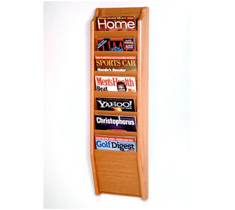 7 Pocket Wall Mount Magazine Rack