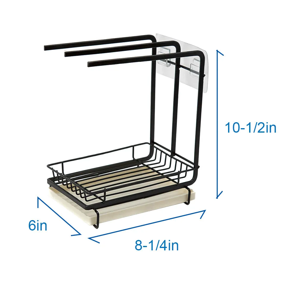 AA Faucet Sponge Holder, Sink Caddy Organizer with Towel Rack (AR-CNTRCDY)