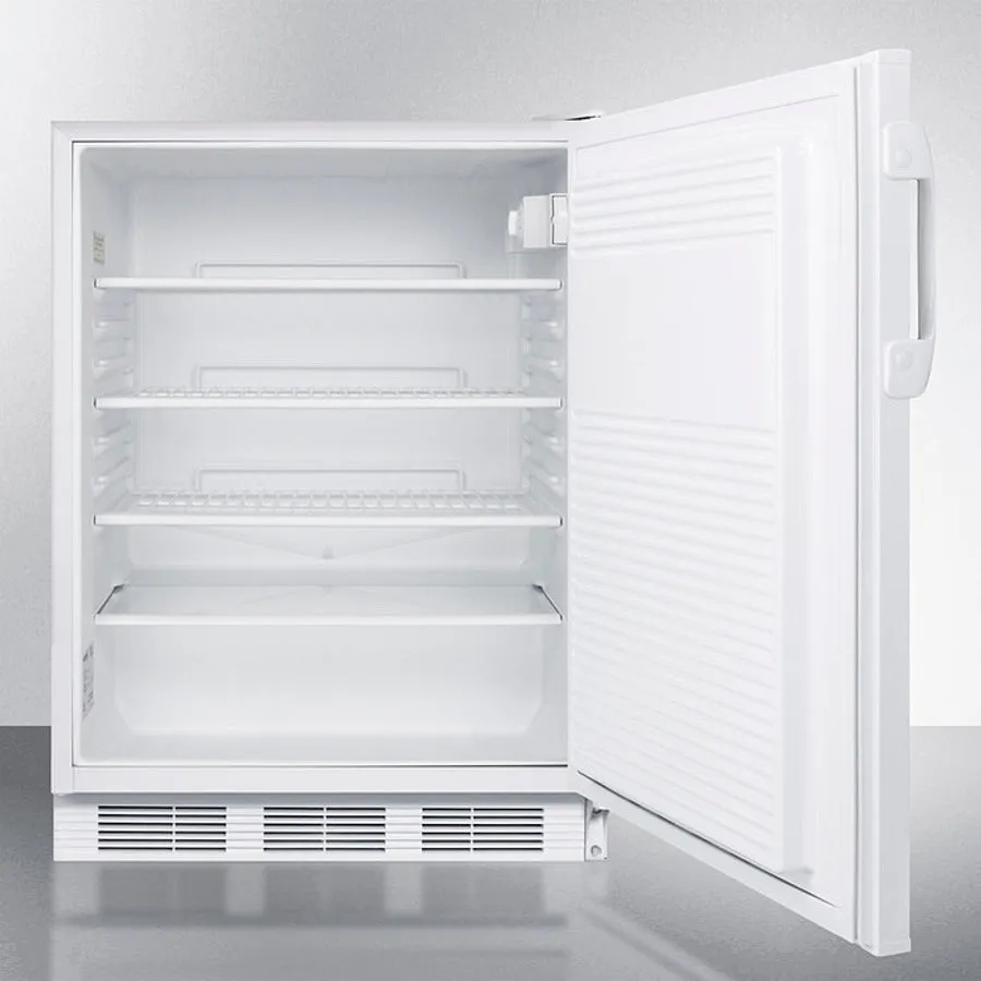 Accucold 24" Wide All-Refrigerator with Auto Defrost and White Exterior ADA Compliant - FF7WADA