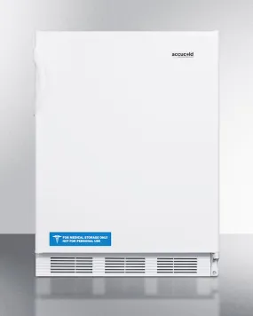 Accucold 24" Wide All-Refrigerator with Auto Defrost and White Exterior ADA Compliant - FF7WADA