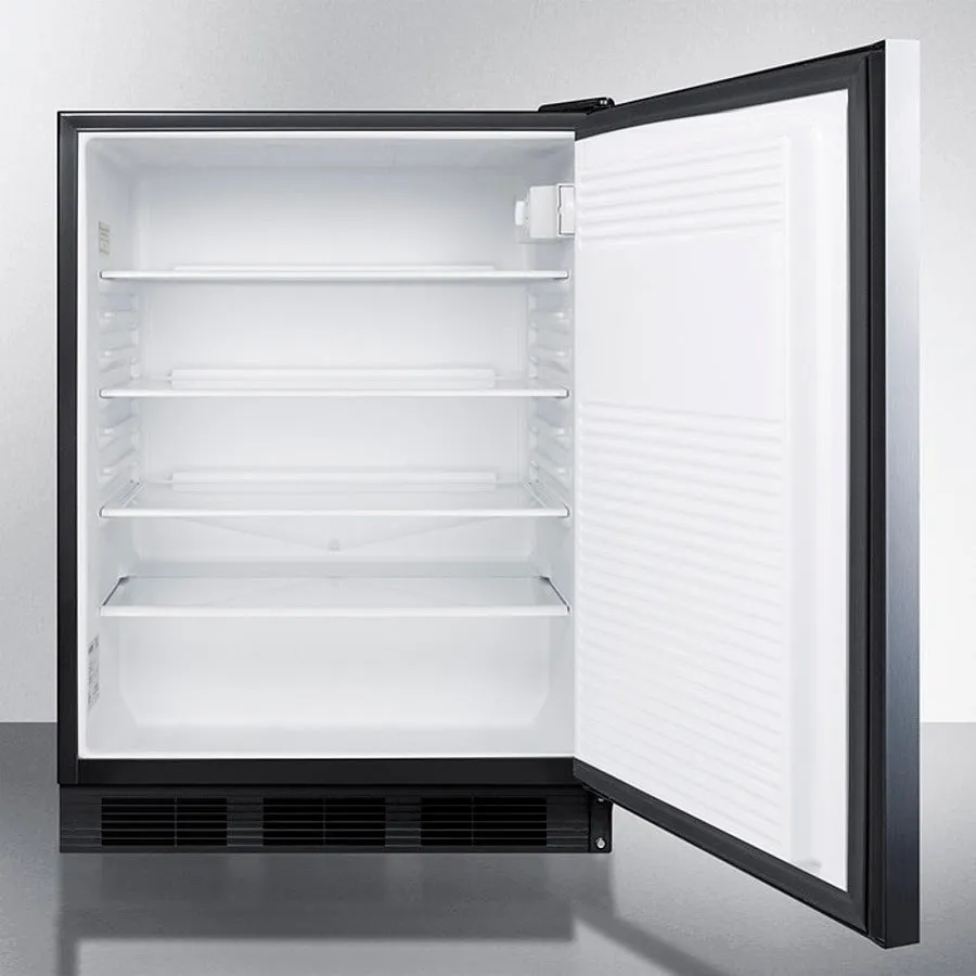 Accucold 24" Wide All-Refrigerator with Horizontal Handle - FF7BKSSHH