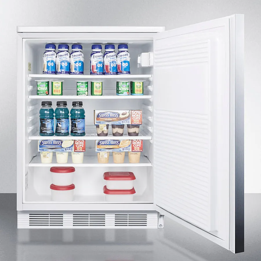 Accucold 24" Wide All-Refrigerator with Horizontal Handle - FF7LWSSHH