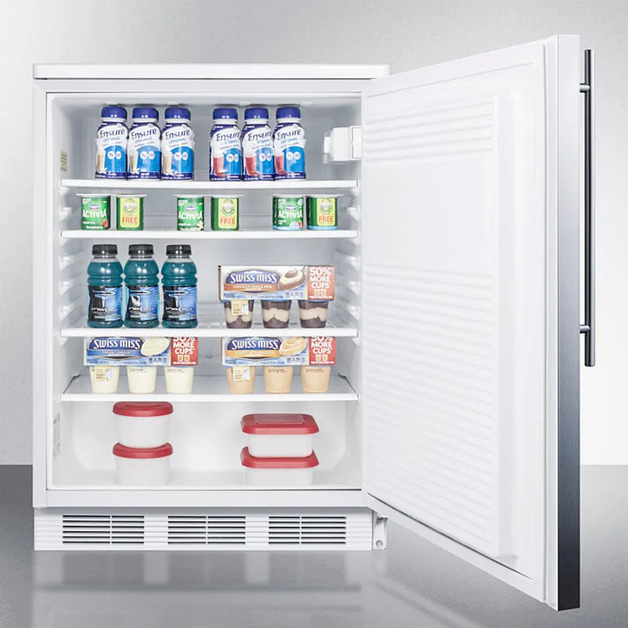 Accucold 24" Wide All-Refrigerator with Thin Handle - FF7LWSSHV