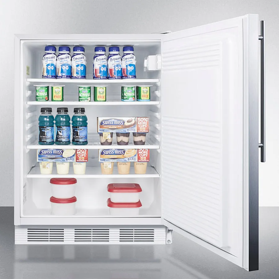 Accucold 24" Wide All-Refrigerator with Thin Handle - FF7WSSHV