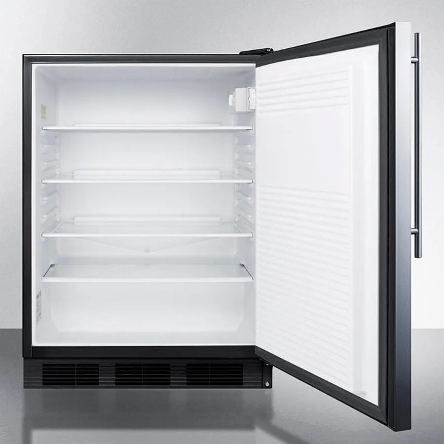 Accucold 24" Wide Built-In All-Refrigerator ADA Compliant - AL752BKBISSHV