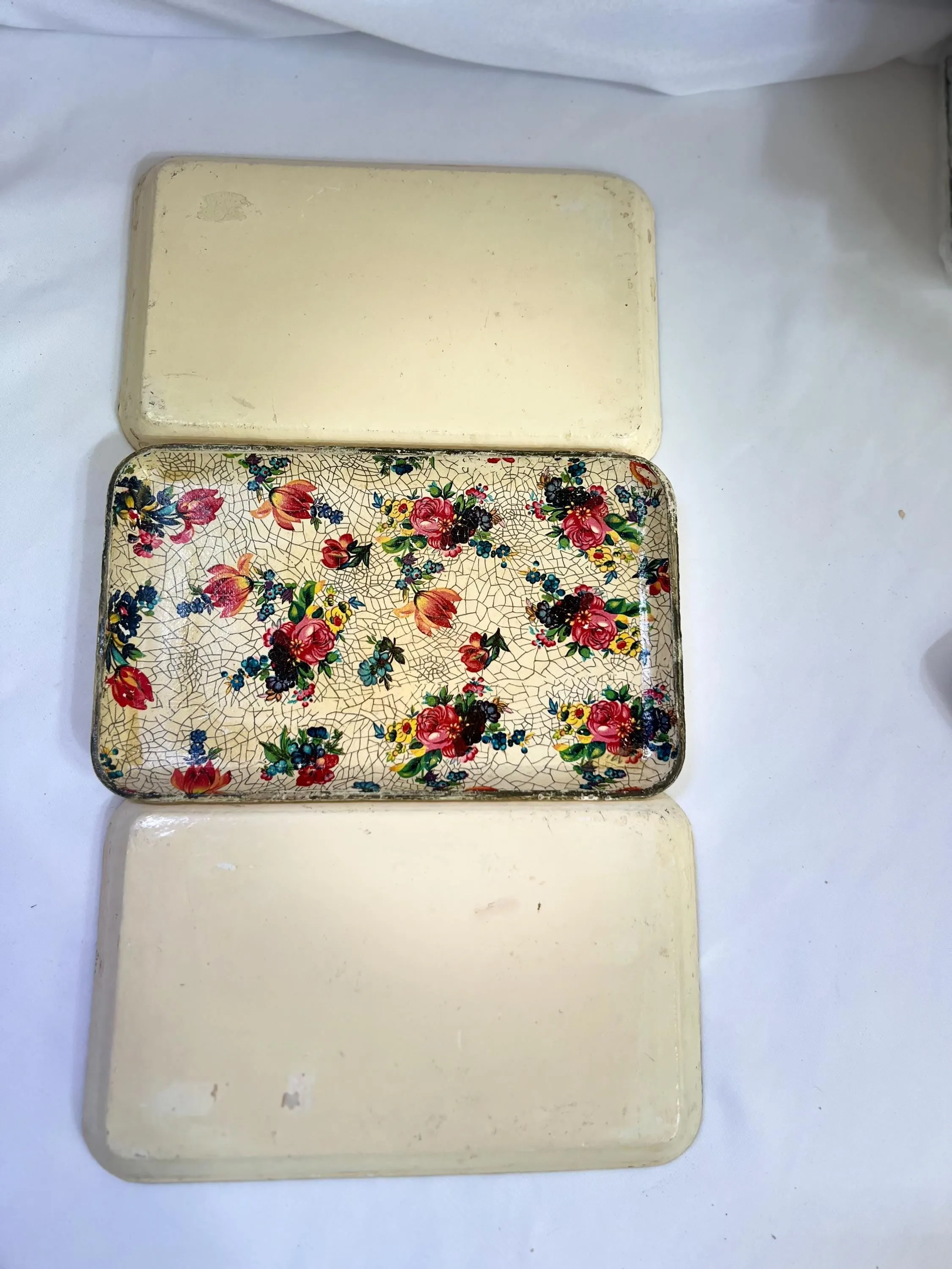 Alcohol Proof Paper Mache Tray - MCM - Red Roses