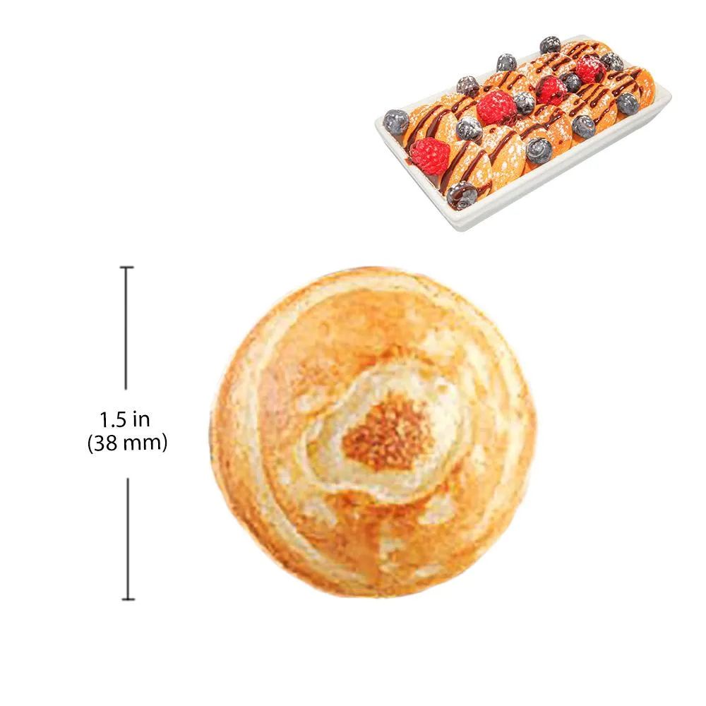 AP-541 Mini Dutch Pancake Maker | Round Electric Poffertjes Pan | Stainless Steel | 50  Round-Shape Dutch Pancakes