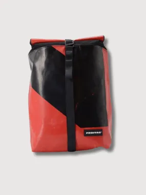 Backpack F155 Clapton Red & Black In Used Truck Tarps | Freitag