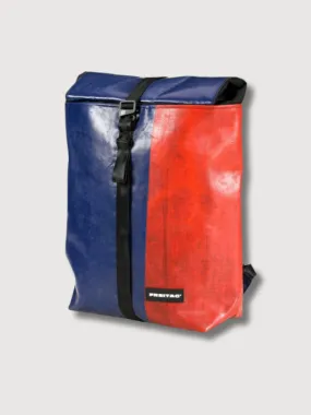 Backpack F155 Clapton Red & Blue In Used Truck Tarps | Freitag