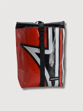 Backpack F155 Clapton Red, Black & White In Used Truck Tarps | Freitag