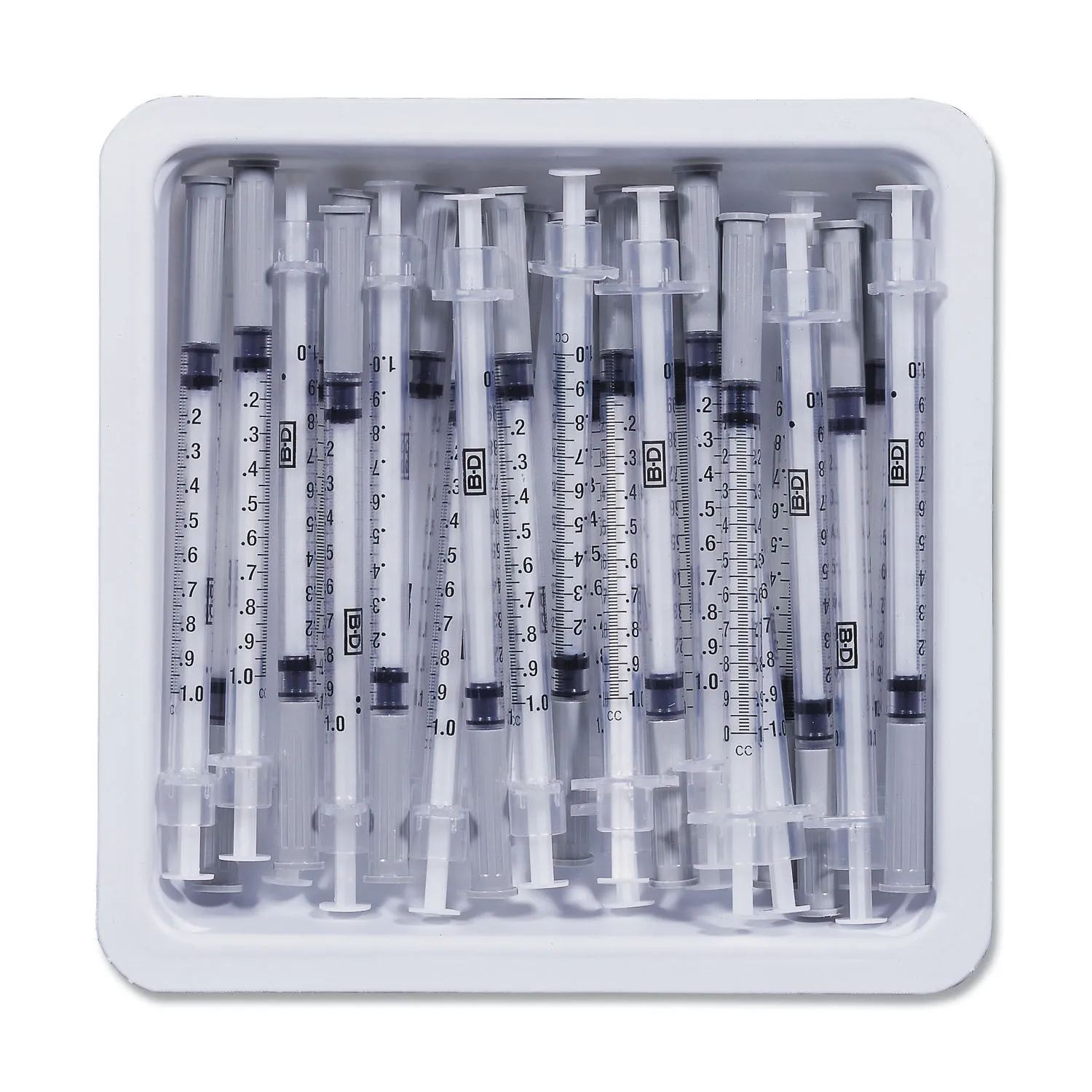 Bd Precisionglide Allergist Trays Mbo-Tray Allergist 27Gx1/2 1Ml Regbevel W/Ndl 25/Tr 40Tr/Cs