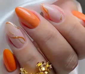 Beauty - Nails - orange gold