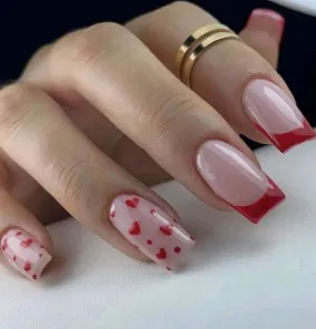 Beauty - Nails - red heart