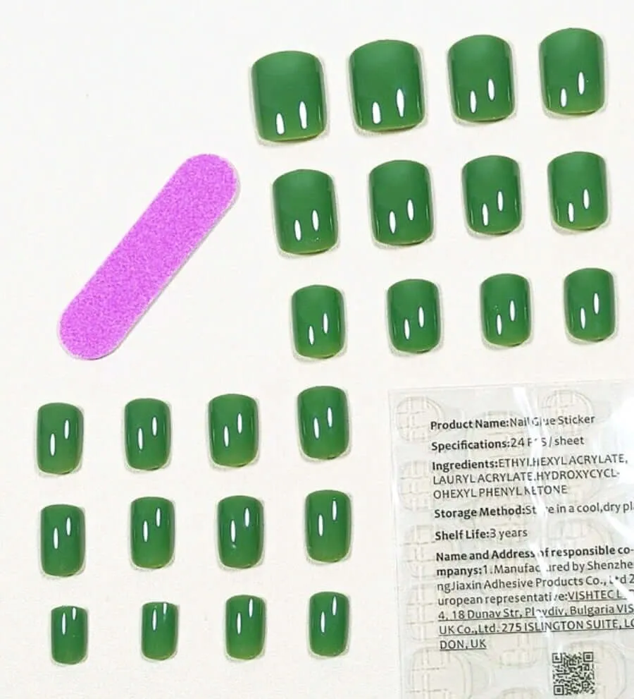 Beauty - Nails - short - bright green
