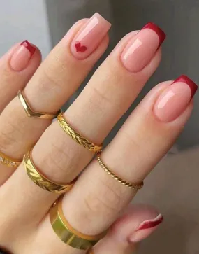 Beauty - Nails - short - red heart