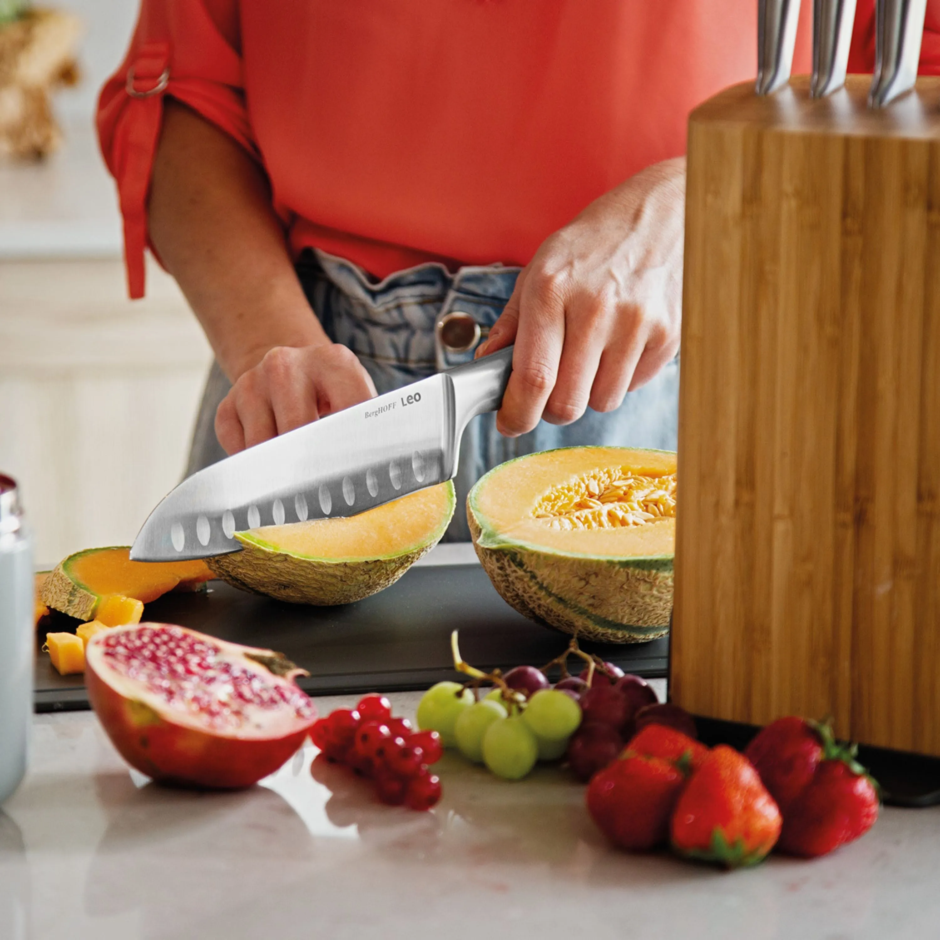 BergHOFF Leo Legacy Stainless Steel Santoku Knife 7"