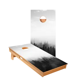 Black And White Forest Star Cornhole Boards