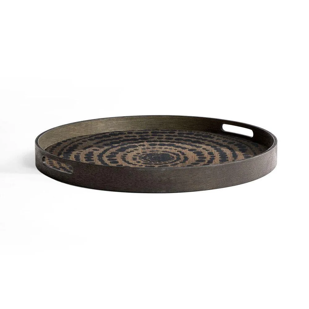 Black Beads Small Wooden Tray