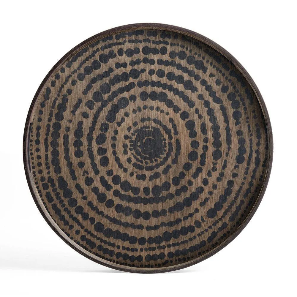 Black Beads Small Wooden Tray