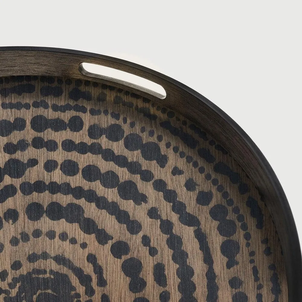 Black Beads Small Wooden Tray
