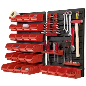 BLACK DECKER: BDST73832-8 Wall Panel Set with Bins, Racks and Holders (43-Pieces)