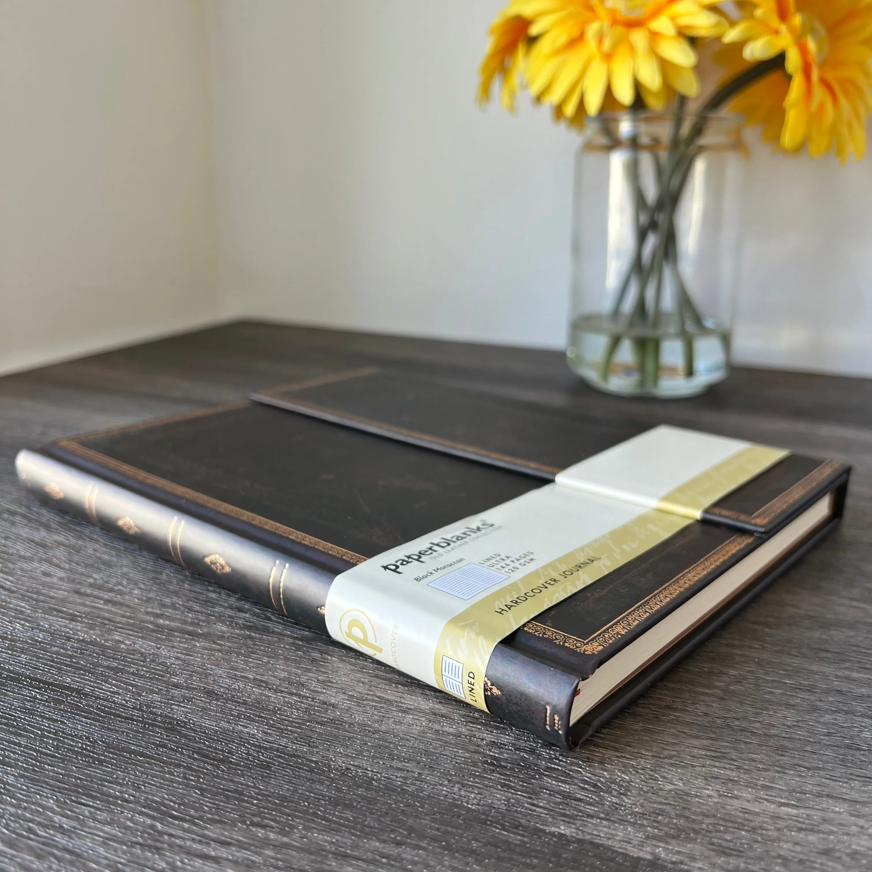 Black Moroccan Lined Ultra Hardcover Vintage Inspired Journal