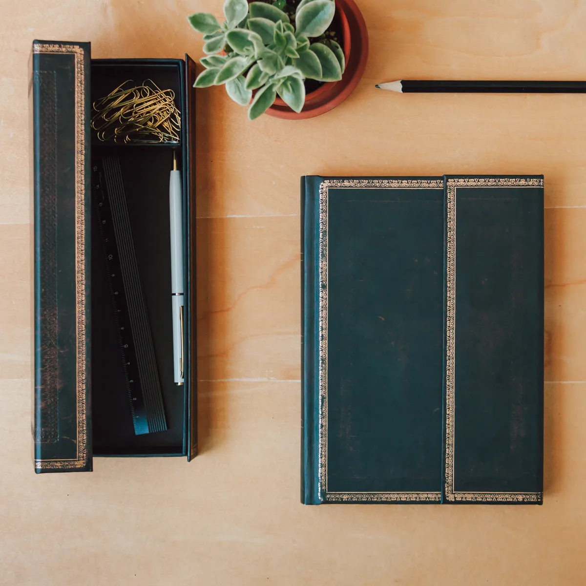 Black Moroccan Lined Ultra Hardcover Vintage Inspired Journal