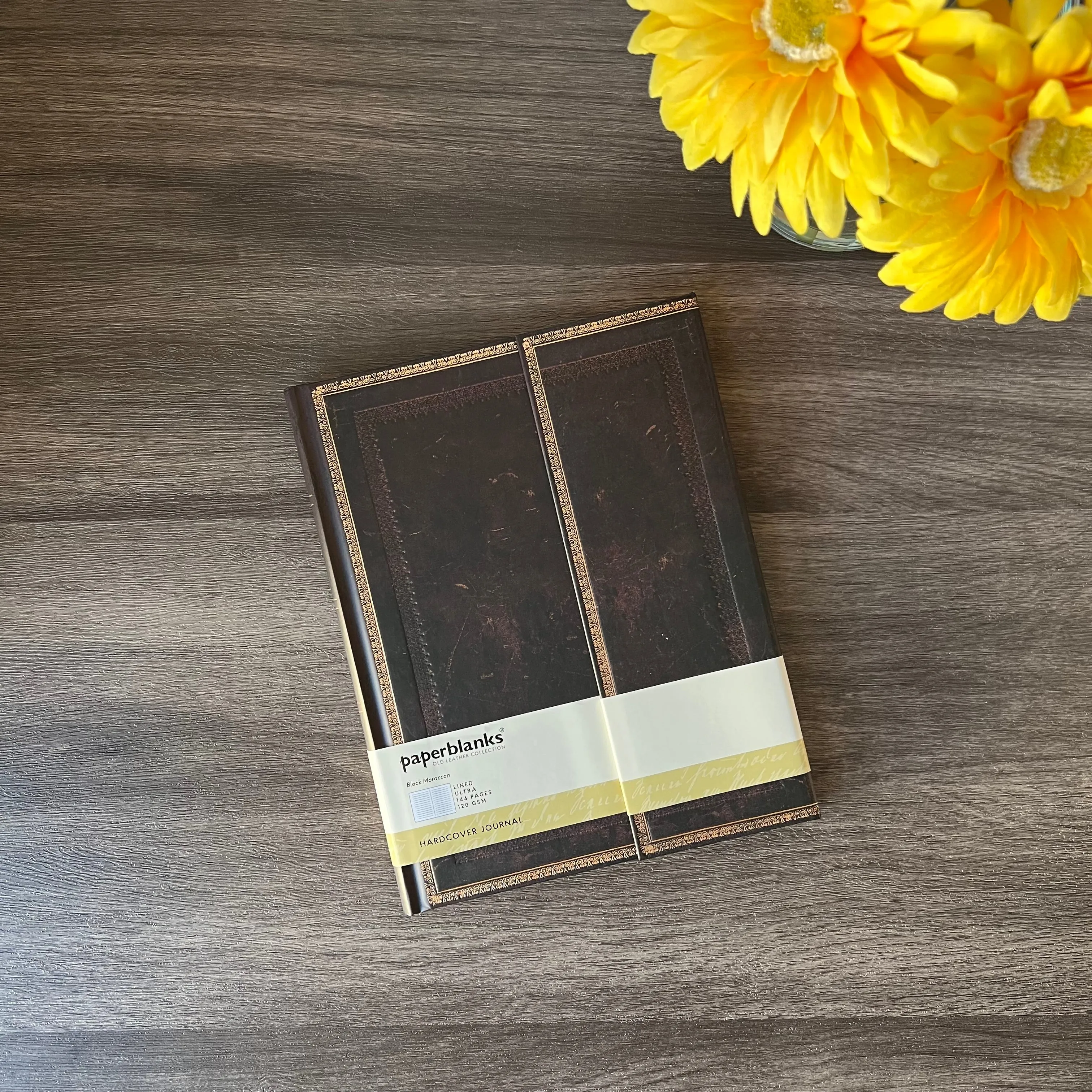 Black Moroccan Lined Ultra Hardcover Vintage Inspired Journal