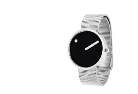 Black Picto Watch | Steel Mesh Strap